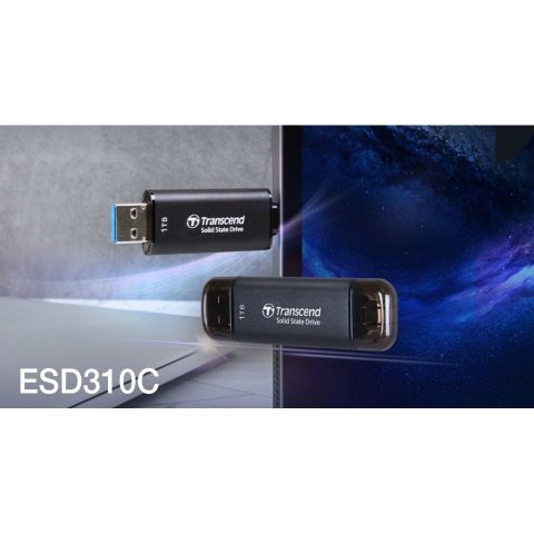 Накопитель SSD USB 3.2 1TB Transcend (TS1TESD310C) - Внутренние SSD  - Внутренние SSD 