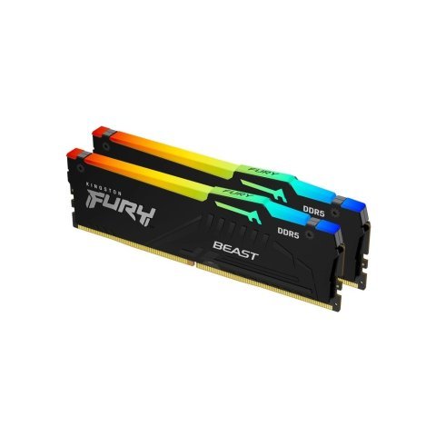 Модуль памяти для компьютера DDR5 128GB (2x64GB) 5600 MHz Beast RGB Kingston Fury (ex.HyperX) (KF556C36BBEAK2-128) - Нулевой остаток (Feed)  - Нулевой остаток (Feed) 