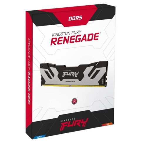 Модуль памяти для компьютера DDR5 16GB 6400 MHz FURY Renegade Silver Kingston Fury (ex.HyperX) (KF564C32RS-16) - Нулевой остаток (Feed)  - Нулевой остаток (Feed) 