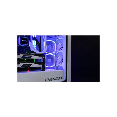 Кулер для корпуса Enermax SQUA RGB WHITE 3x 120 mm (3 PACK) (UCSQARGB12P-W-BP3) - Нулевой остаток (Feed)  - Нулевой остаток (Feed) 
