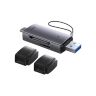 Считыватель флеш-карт Baseus USB-A + USB-C to SD/TF gray (WKQX060113)