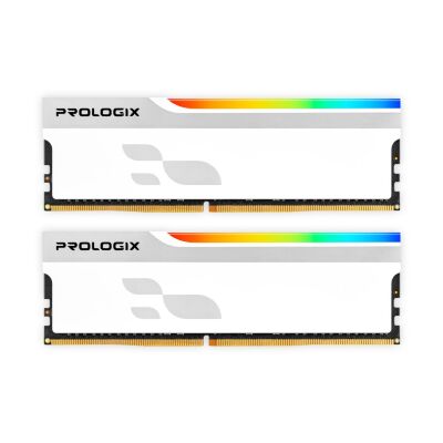 Модуль памяти для компьютера DDR4 16GB (2x8GB) 3600 MHz Onyx White RGB Prologix (PRO16GB3600YWR4K)
