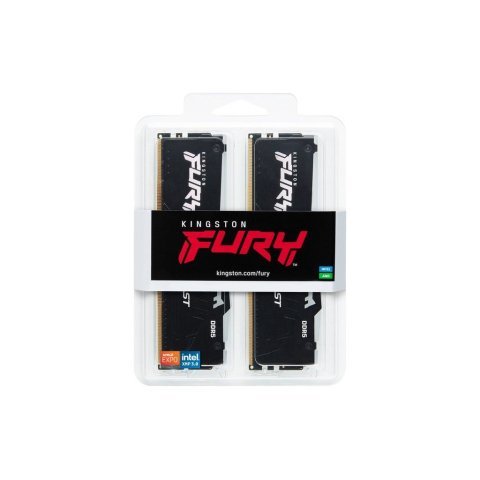 Модуль памяти для компьютера DDR5 128GB (2x64GB) 5600 MHz Beast RGB Kingston Fury (ex.HyperX) (KF556C40BBAK2-128) - Модули памяти для компьютера  - Модули памяти для компьютера 