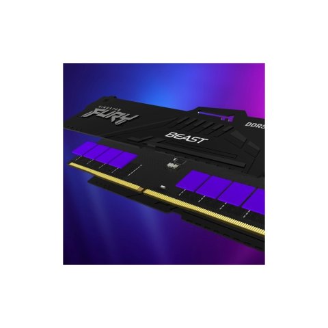 Модуль памяти для компьютера DDR5 128GB (2x64GB) 5600 MHz Beast RGB Kingston Fury (ex.HyperX) (KF556C40BBAK2-128) - Модули памяти для компьютера  - Модули памяти для компьютера 
