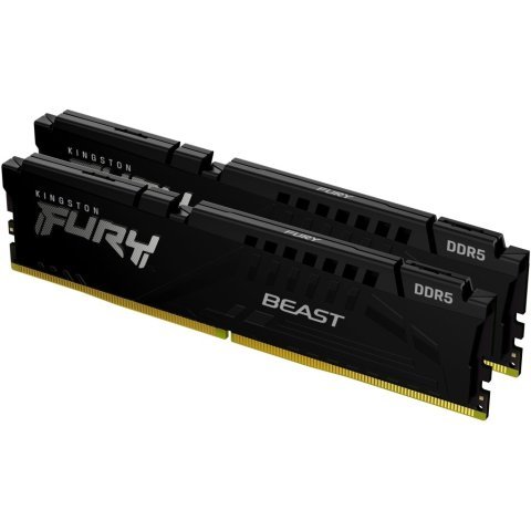 Модуль памяти для компьютера DDR5 64GB (2x32GB) 5200 MHz Beast Black Kingston Fury (ex.HyperX) (KF552C36BBEK2-64) - Нулевой остаток (Feed)  - Нулевой остаток (Feed)