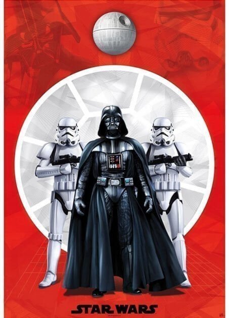 Постер Abystyle Star Wars "Darth Vader 2 Troopers" Дарт Вейдер 2 Штурмовика плакат 98*68 см -   -  