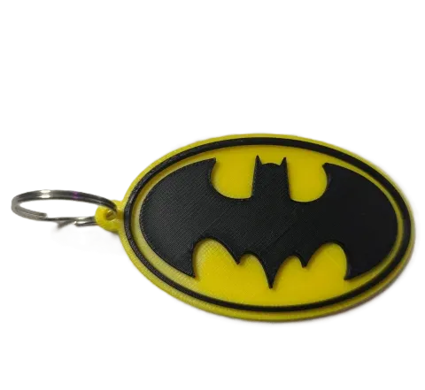 Брелок Batman Logo Keychain ABS пластик Бетмен Логотип жовтий 8 см. - -