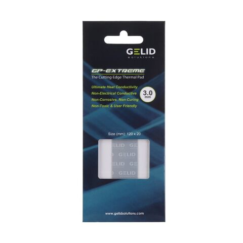Термопрокладка Gelid Solutions GP-Extreme 120x20x3.0 mm (TP-GP05-E) - Нулевой остаток (Feed)  - Нулевой остаток (Feed) 