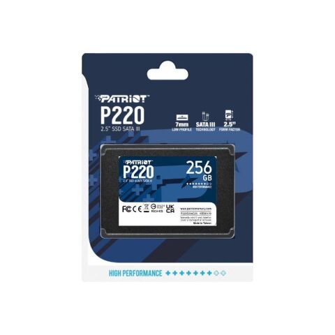 Накопитель SSD 2.5" 256GB P220 Patriot (P220S256G25) - Внутренние SSD  - Внутренние SSD 