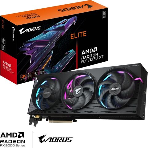 Видеокарта GIGABYTE Radeon RX 9070 XT 16Gb AORUS ELITE (GV-R9070XTAORUS E-16GD) - Нулевой остаток (Feed) - Нулевой остаток (Feed)
