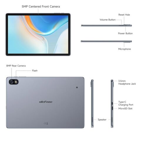 Планшет Ulefone Tab W10 10.1" 4/128GB Wi-Fi Space Grey (6975326663694) - Нулевой остаток (Feed) - Нулевой остаток (Feed)