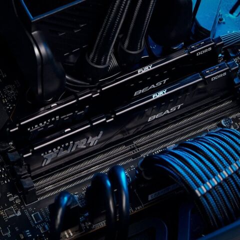 Модуль памяти для компьютера DDR5 32GB (2x16GB) 5600 MHz Beast AM5 Black Kingston Fury (ex.HyperX) (KF556C36BBEK2-32) - Модули памяти для компьютера  - Модули памяти для компьютера 