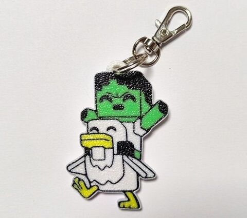 Брелок Minecraft Steve duck Майнкрафт Стів на качці ABS пластик 6 см. - -