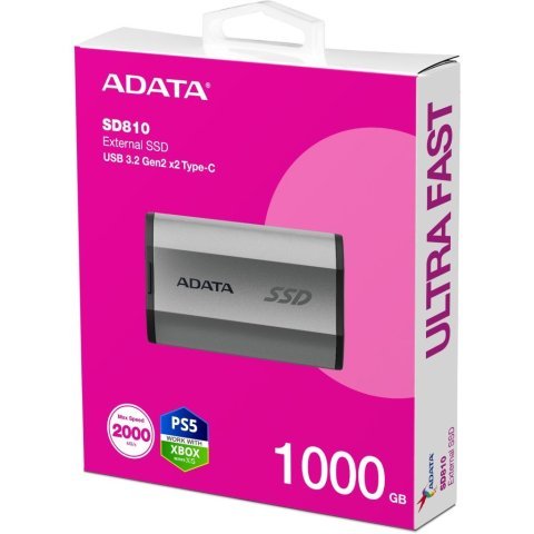 Накопитель SSD USB 3.2 2TB ADATA (SD810-2000G-CBK) - Внутренние SSD  - Внутренние SSD 