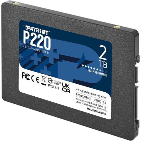 Накопитель SSD 2.5" 2TB P220 Patriot (P220S2TB25) - Внутренние SSD  - Внутренние SSD 