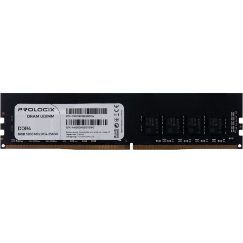 Модуль памяти для компьютера DDR4 16GB 3200 MHz Prologix (PRO16GB3200D4) - Модули памяти для компьютера - Модули памяти для компьютера