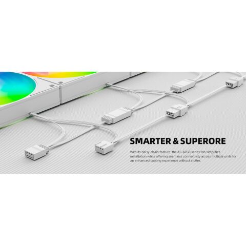 Кулер для корпуса ID-Cooling AS-120-ARGB-W TRIO - Вентиляторы к корпусам - Вентиляторы к корпусам