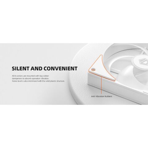 Кулер для корпуса ID-Cooling AS-120-ARGB-W TRIO - Вентиляторы к корпусам - Вентиляторы к корпусам