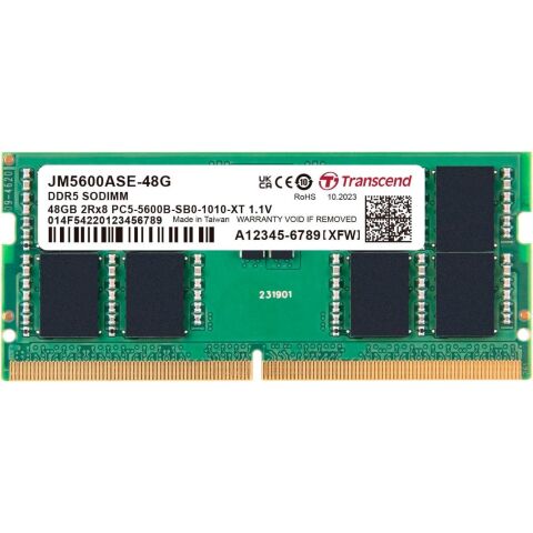 Модуль памяти для ноутбука SoDIMM DDR5 48GB 5600 MHz Transcend (JM5600ASE-48G) - Модули памяти к ноутбукам  - Модули памяти к ноутбукам 
