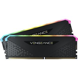Модуль памяти для компьютера DDR4 32GB (2x16GB) 3600 MHz Vengeance RGB RS Black Corsair (CMG32GX4M2D3600C18)
