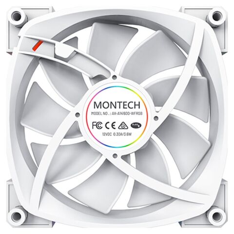 Кулер для корпуса MONTECH RX140 PWM WHITE - Нулевой остаток (Feed) - Нулевой остаток (Feed)