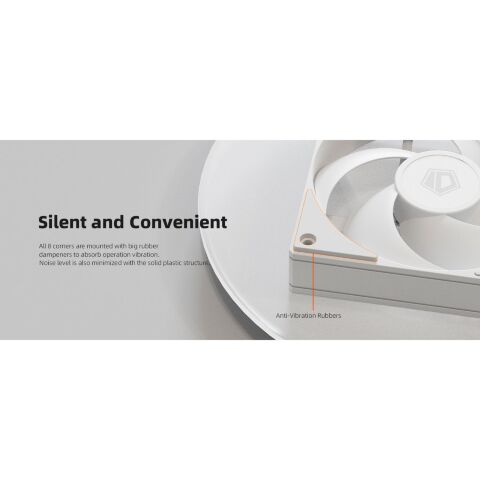 Кулер для корпуса ID-Cooling Вентилятор ID-Cooling AS-140-W White (AS-140-W) - Нулевой остаток (Feed)  - Нулевой остаток (Feed) 