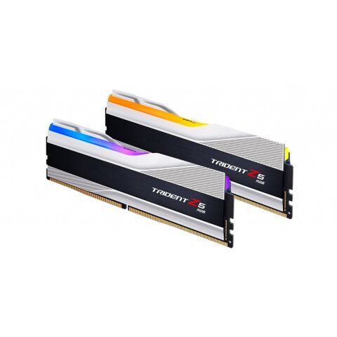 Модуль памяти для компьютера DDR5 32GB (2x16GB) 6000 MHz Trident Z5 RGB Silver G.Skill (F5-6000J3636F16GX2-TZ5RS) - Модули памяти для компьютера  - Модули памяти для компьютера 