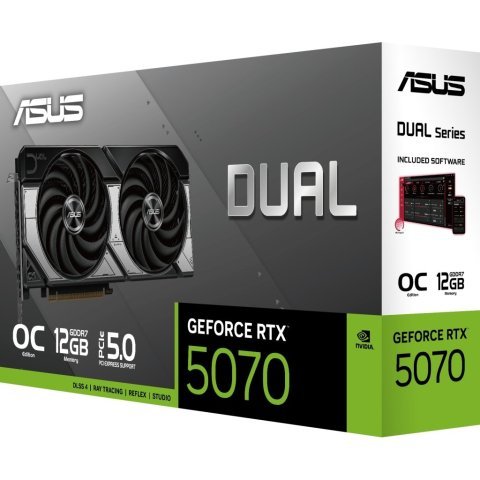 Видеокарта ASUS GeForce RTX5070 12Gb DUAL OC (DUAL-RTX5070-O12G) - Нулевой остаток (Feed) - Нулевой остаток (Feed)