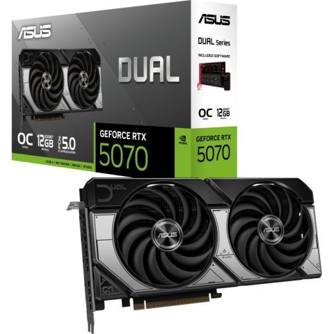 Видеокарта ASUS GeForce RTX5070 12Gb DUAL OC (DUAL-RTX5070-O12G) - Нулевой остаток (Feed) - Нулевой остаток (Feed)