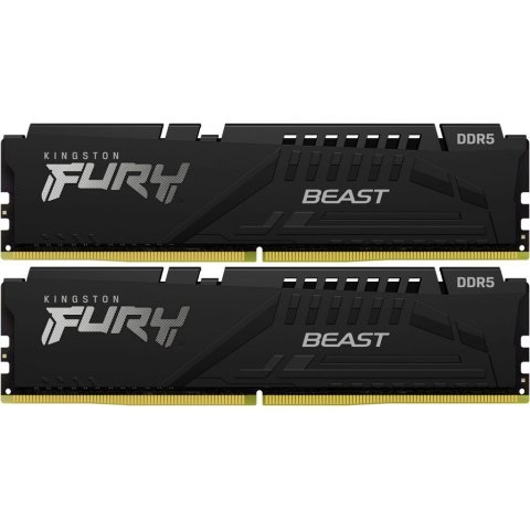 Модуль памяти для компьютера DDR5 32GB (2x16GB) 5200 MHz Beast Black Kingston Fury (ex.HyperX) (KF552C40BBK2-32) - Нулевой остаток (Feed) - Нулевой остаток (Feed)