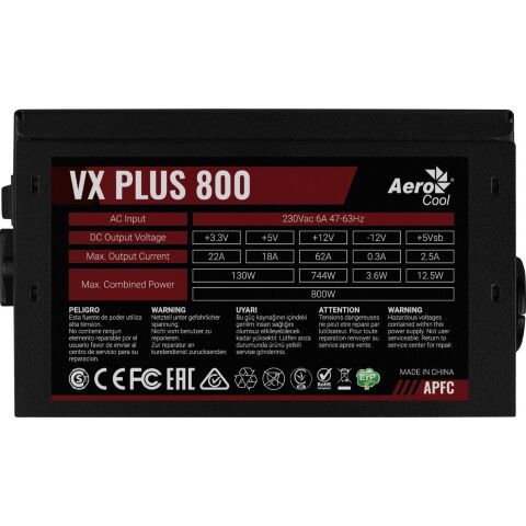 Блок питания AeroCool 800W VX Plus Stealth (ACPN-VS80AEY.12) - Блоки питания  - Блоки питания 