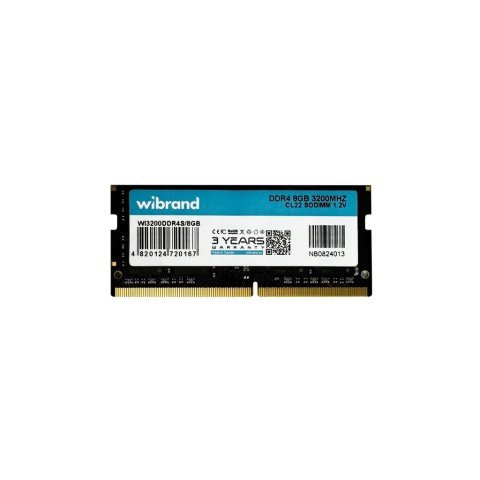 Модуль памяти для ноутбука SoDIMM DDR4 8GB 3200 MHz Wibrand (WI3200DDR4S/8GB) - Нулевой остаток (Feed) - Нулевой остаток (Feed)