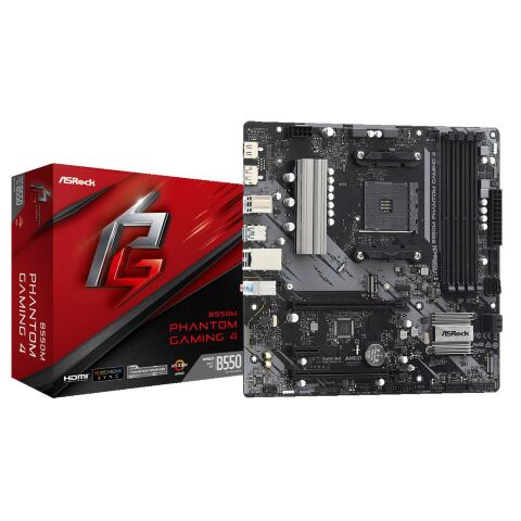 Материнская плата ASRock B550M PHANTOM GAMING 4 - Системные (материнские) платы  - Системные (материнские) платы 