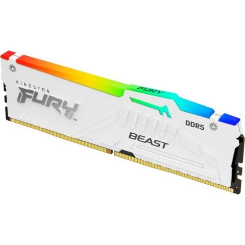 Модуль памяти для компьютера DDR5 32GB 6400 MHz Beast White RGB XMP Kingston Fury (ex.HyperX) (KF564C32BWA-32) - Нулевой остаток (Feed) - Нулевой остаток (Feed)