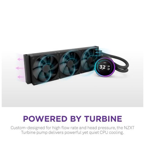 Система жидкостного охлаждения NZXT Kraken Elite 360mm AIO (RL-KN36E-B2) - Нулевой остаток (Feed)  - Нулевой остаток (Feed) 