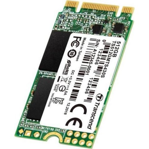 Накопитель SSD M.2 2242 512GB Transcend (TS512GMTS430S) - Нулевой остаток (Feed) - Нулевой остаток (Feed)
