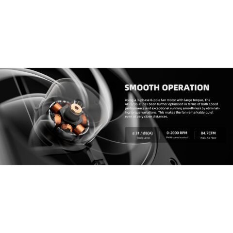 Кулер для корпуса ID-Cooling AF-1230-K - Нулевой остаток (Feed)  - Нулевой остаток (Feed) 