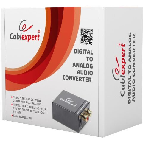 Конвертор Cablexpert Digital to analog audio (DSC-OPT-RCA-001) - Нулевой остаток (Feed)  - Нулевой остаток (Feed) 