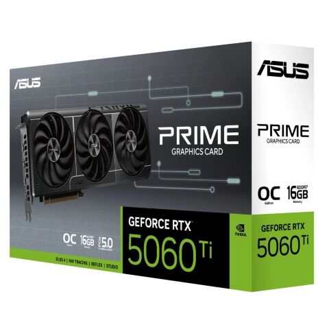 Видеокарта ASUS GeForce RTX5060Ti 16Gb PRIME OC (PRIME-RTX5060TI-O16G) - Видеокарты  - Видеокарты 