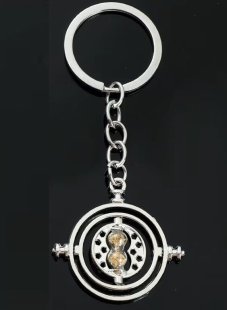 Брелок Harry Potter Time Turner Keychain Маховик времени Гарри Поттер серебряный