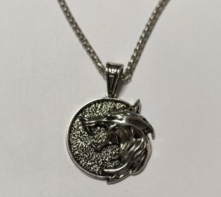 Медальон 3D Ведьмак (The Witcher) металл новый кулон Геральта из сериала №6