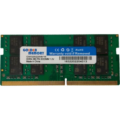 Модуль памяти для ноутбука SoDIMM DDR4 16GB 3200 MHz Golden Memory (GM32S22S8/16) - Модули памяти к ноутбукам - Модули памяти к ноутбукам