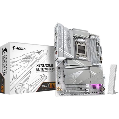 Материнская плата GIGABYTE X870 AORUS ELITE WIFI7 ICE (X870 A ELITE WF7 ICE) - Нулевой остаток (Feed) - Нулевой остаток (Feed)