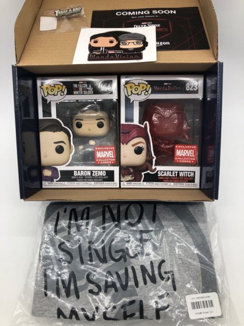 Коробка Funko Marvel Collector Corps Box Scarlet Witch Baron Zemo Фанко Алая Ведьма и футболка (S) - -