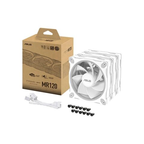 Кулер для корпуса ASUS PRIME MR120 REVERSE ARGB WHITE 3IN1 (90DA00L3-B09020) - Нулевой остаток (Feed)  - Нулевой остаток (Feed) 
