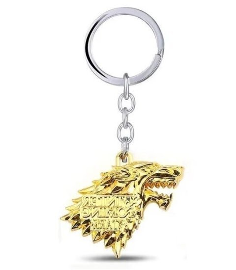 Брелок Game of Thrones Stark Wolf (Winter is Coming) цвет gold -   -