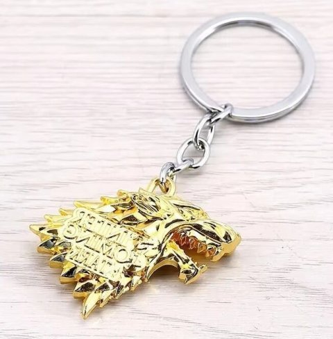 Брелок Game of Thrones Stark Wolf (Winter is Coming) цвет gold -   -