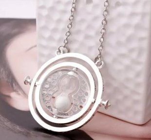 Кулон Harry Potter Маховик времени Гарри Поттер (Time Turner Necklace) серебряный