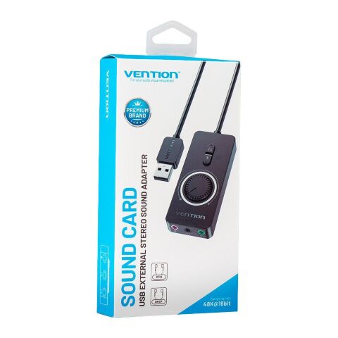 Звуковая плата Vention Audio USB 3х3,5mm jack 0.15m Volume Control (CDRBB) - Нулевой остаток (Feed) - Нулевой остаток (Feed)