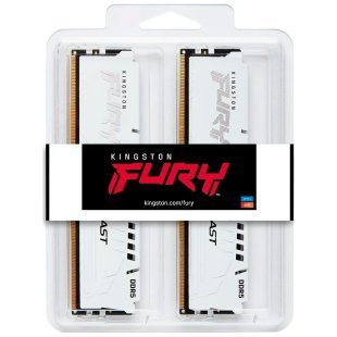 Модуль памяти для компьютера DDR5 64GB (2x32GB) 6000 MHz Beast White XMP Kingston Fury (ex.HyperX) (KF560C30BWK2-64)